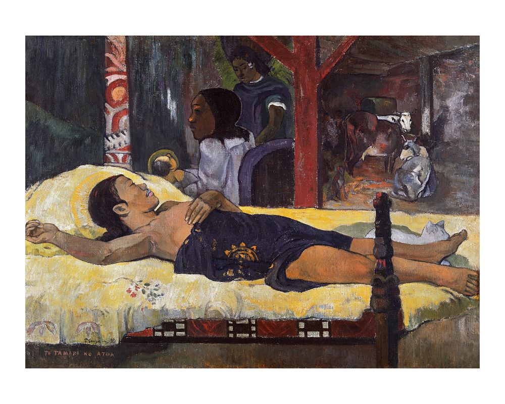 Paul Gauguin art print, famous painting The Birth of Christ wall decor