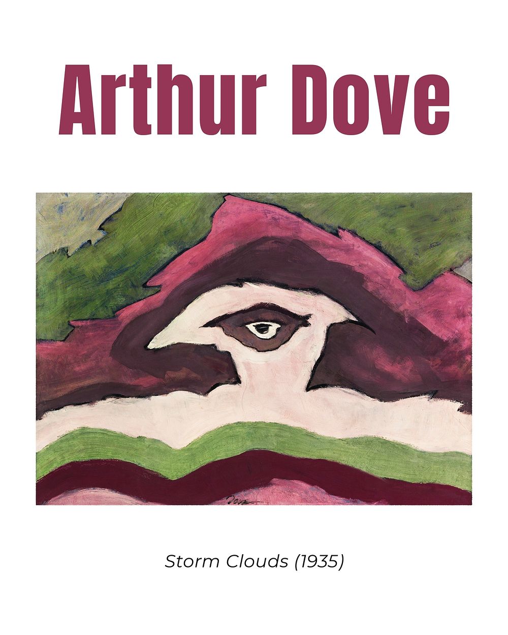 Arthur Dove poster art print, Storm Clouds, vintage modernism painting