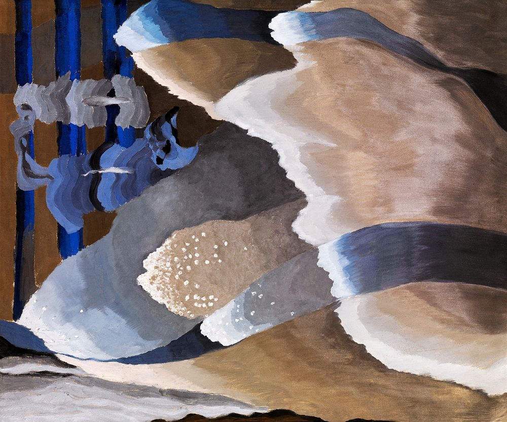 Arthur Dove's Reaching Waves (1929) famous painting. Original from the MET Museum. Digitally enhanced by rawpixel.