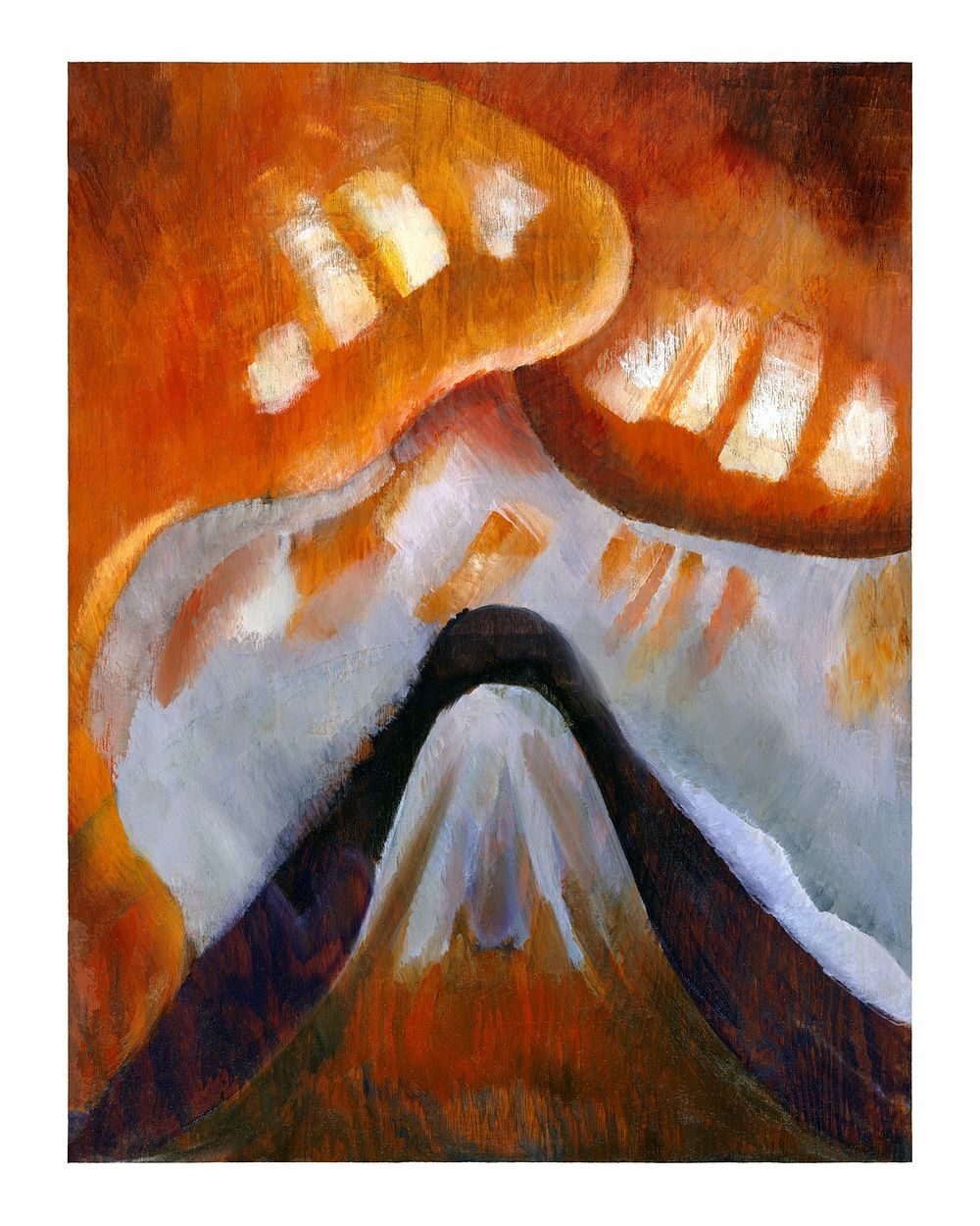 Arthur Dove abstract art print, Mountain and Sky, modernism painting