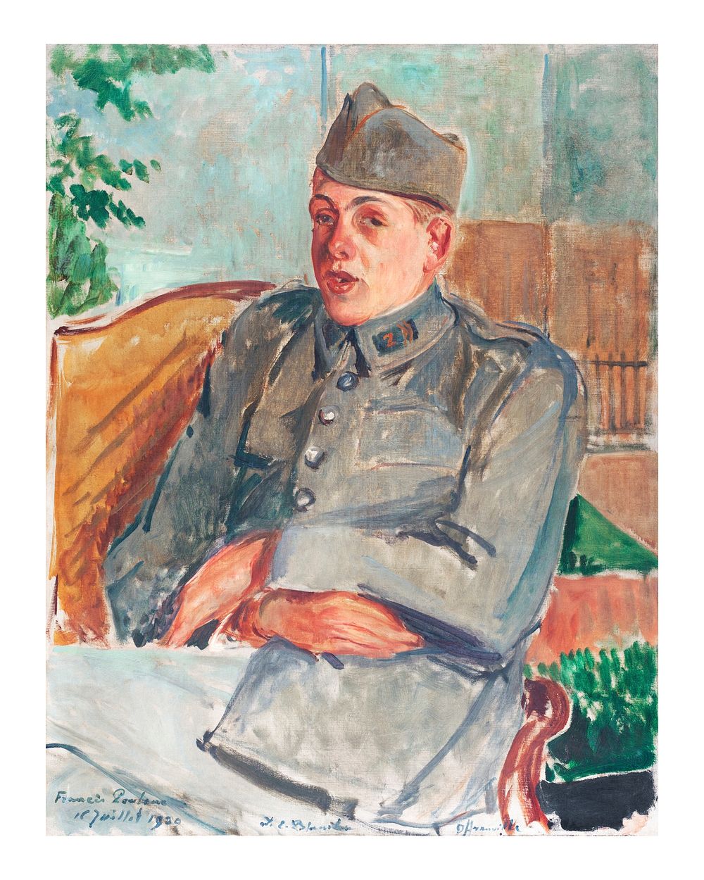 Jacques-émile Blanche’s Portrait de Françis Poulenc, portrait art print