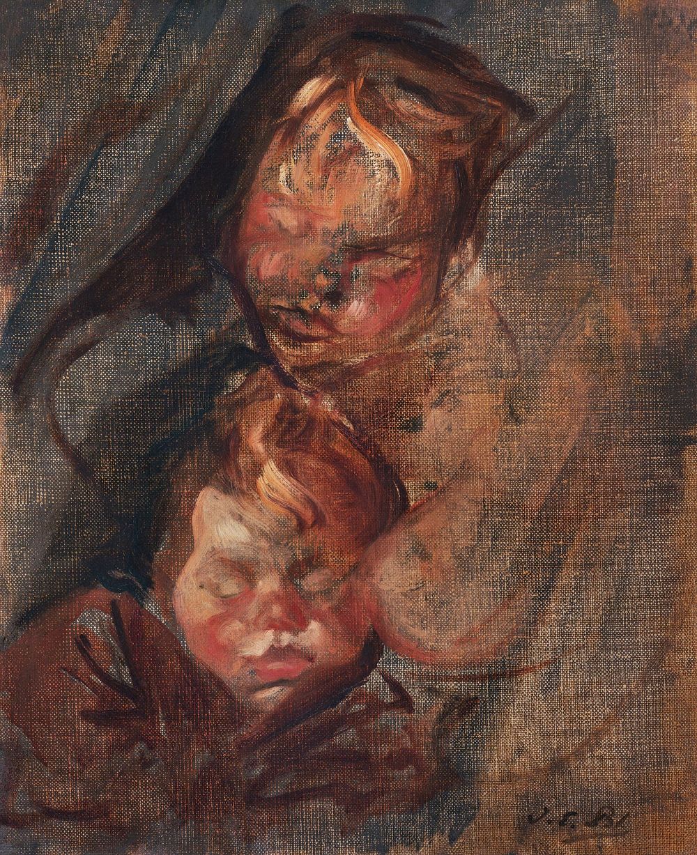 Jacques-Emile Blanche's Heads of Children (1896) famous painting. Original from The Public Institution Paris Musées.…