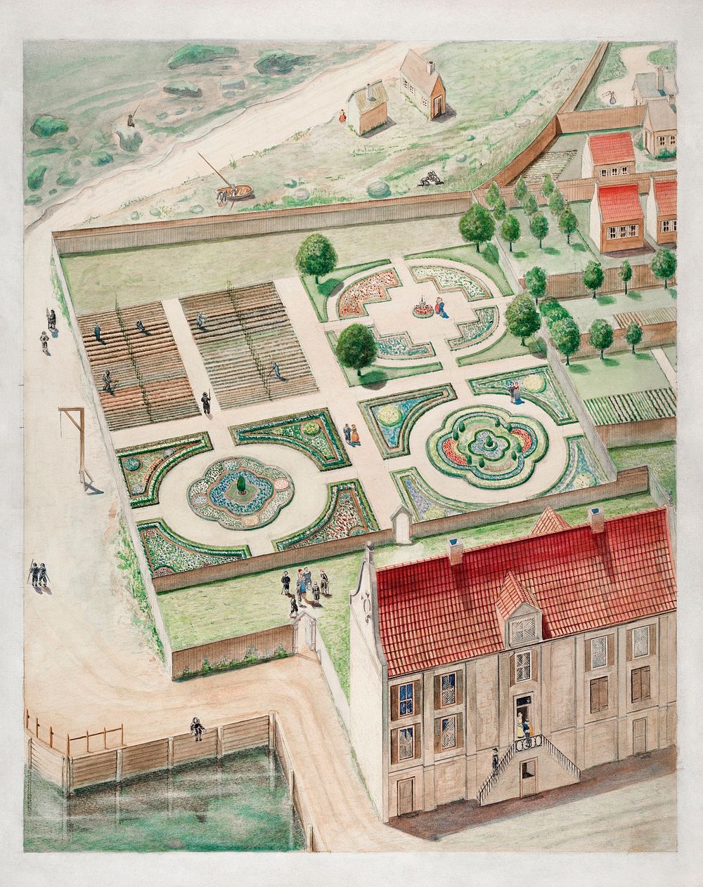 Whitehall Estate and Garden (1936) by Leo Drozdoff. Original from The National Gallery of Art. Digitally enhanced by…