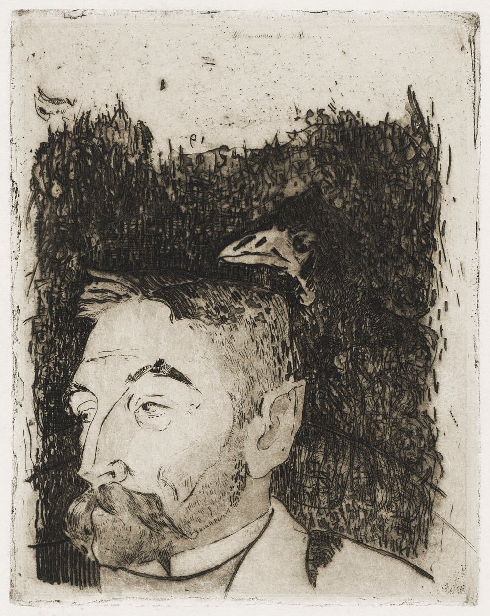 Portrait of St&eacute;phane Mallarm&eacute; (ca. 1890) by Paul Gauguin. Original from The Rijksmuseum. Digitally enhanced by…