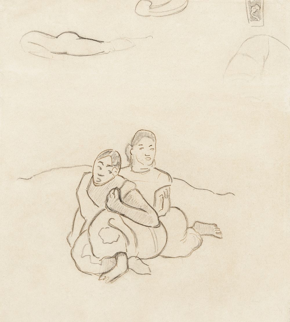 Seated Tahitian Women (related to the painting Nafea faa ipoipo [When Will You Marry?]) and Other Sketches (ca.…