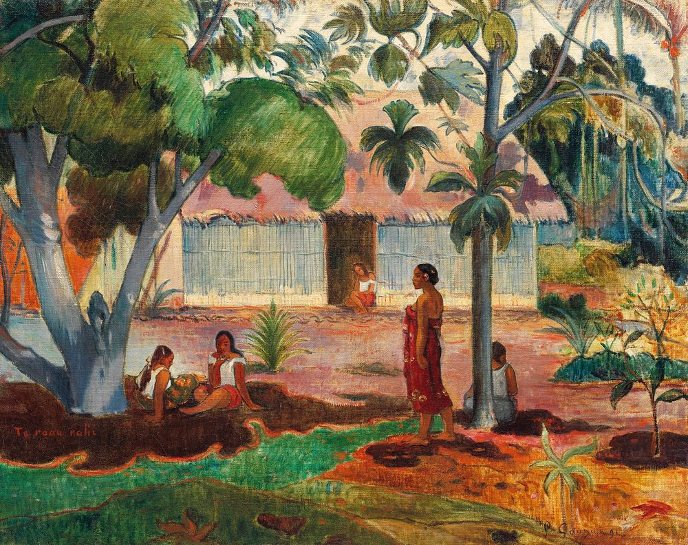 The Large Tree (1891) by Paul Gauguin. Original from The Cleveland Museum of Art. Digitally enhanced by rawpixel.