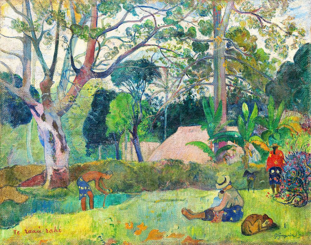 The Big Tree (Te raau rahi) (1891) by Paul Gauguin. Original from The Art Institute of Chicago. Digitally enhanced by…