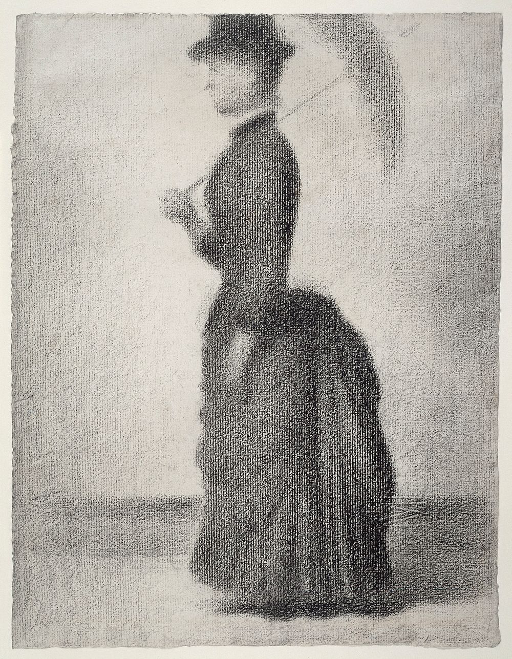 Woman Walking with a Parasol (study for La Grande Jatte) (1884) by Georges Seurat. Original from The Art Institute of…