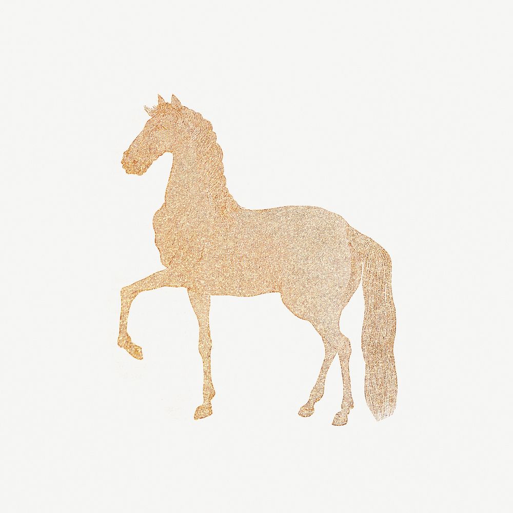 Tan horse illustration
