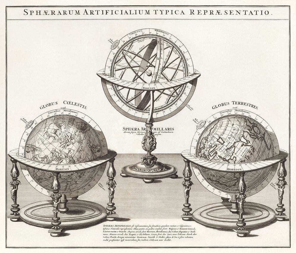 Sphaerarum artificialium typica repraesentatio (1712) from Johann Baptista Homann. Original from The Rijksmuseum. Digitally…