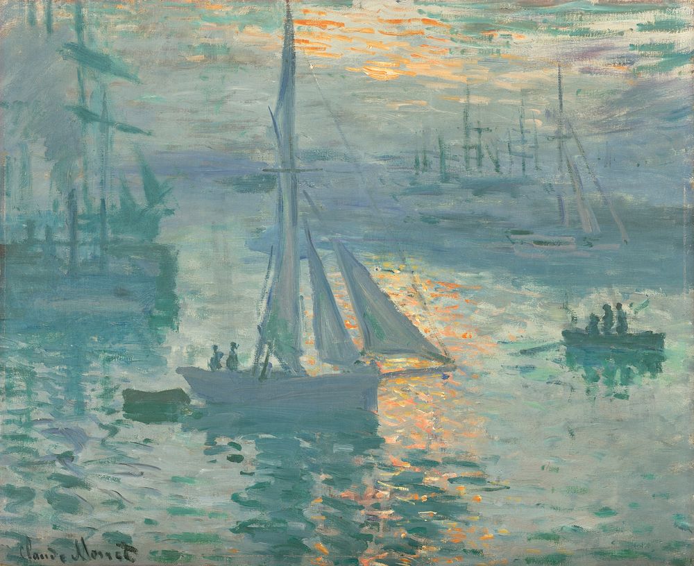 Sunrise (1873) by Claude Monet. Original from the J.Paul Getty Museum. Digitally enhanced by rawpixel.