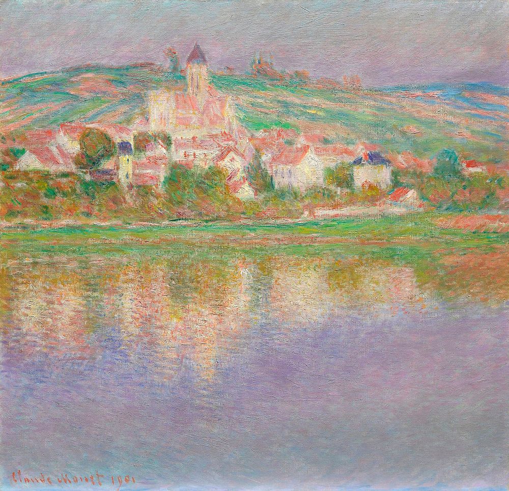 V&eacute;theuil (1901) by Claude Monet. Original from the Art Institute of Chicago. Digitally enhanced by rawpixel.