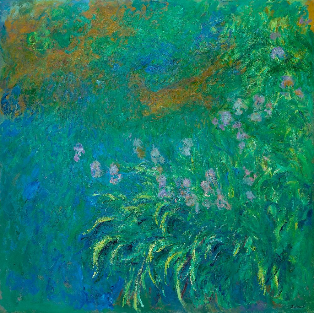 Irises (1914&ndash;1917) by Claude Monet. Original from the Art Institute of Chicago. Digitally enhanced by rawpixel.