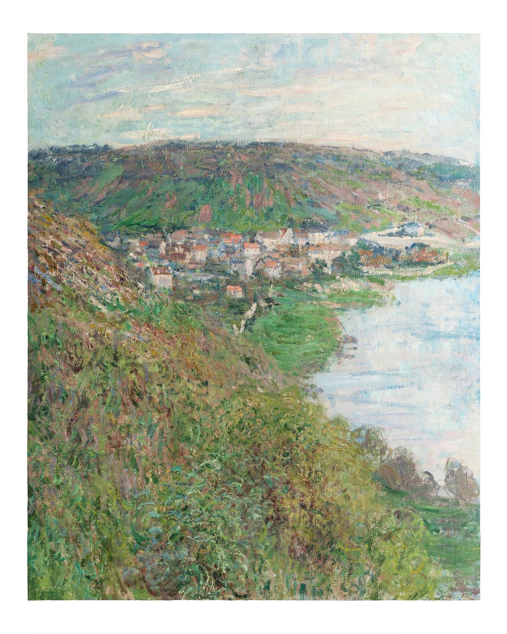 View of V&eacute;theuil (1880) by Claude Monet.