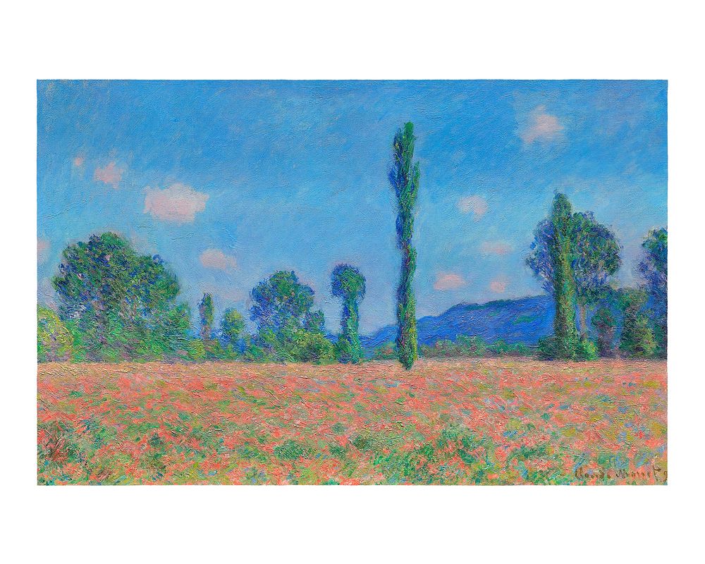 Poppy Field, Giverny (1890&ndash;1891) by Claude Monet.