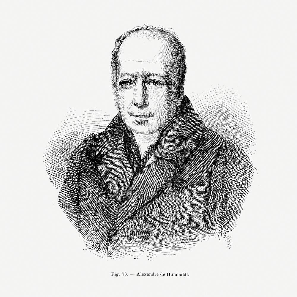 Portrait of Alexandre De Hamboldt. Digitally enhanced from our own original copy of Les Palmiers Histoire Iconographique…