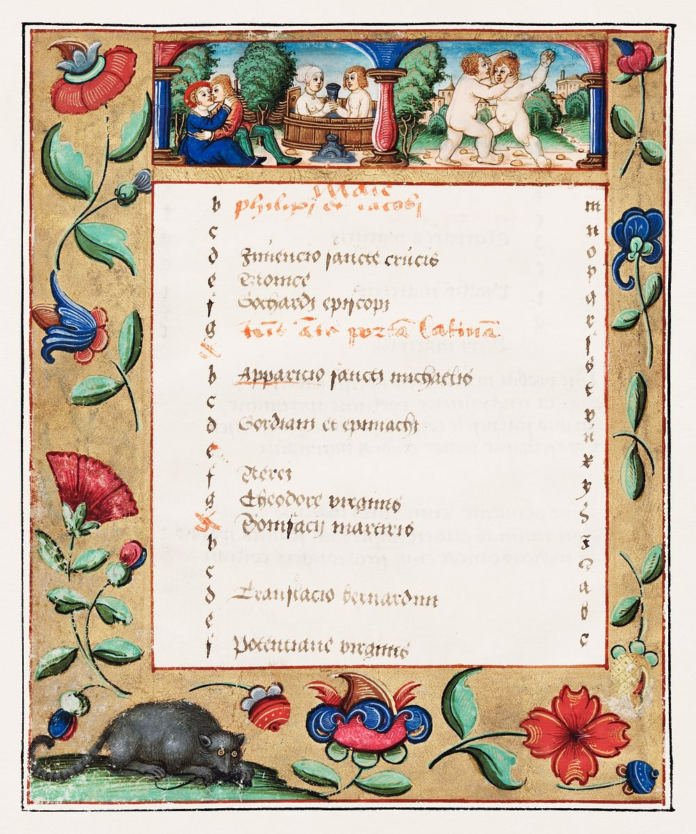 Leaf from a Psalter and Prayerbook: Calendar Page with Labors (ca. 1524) Original from The Cleveland Museum of Art.…