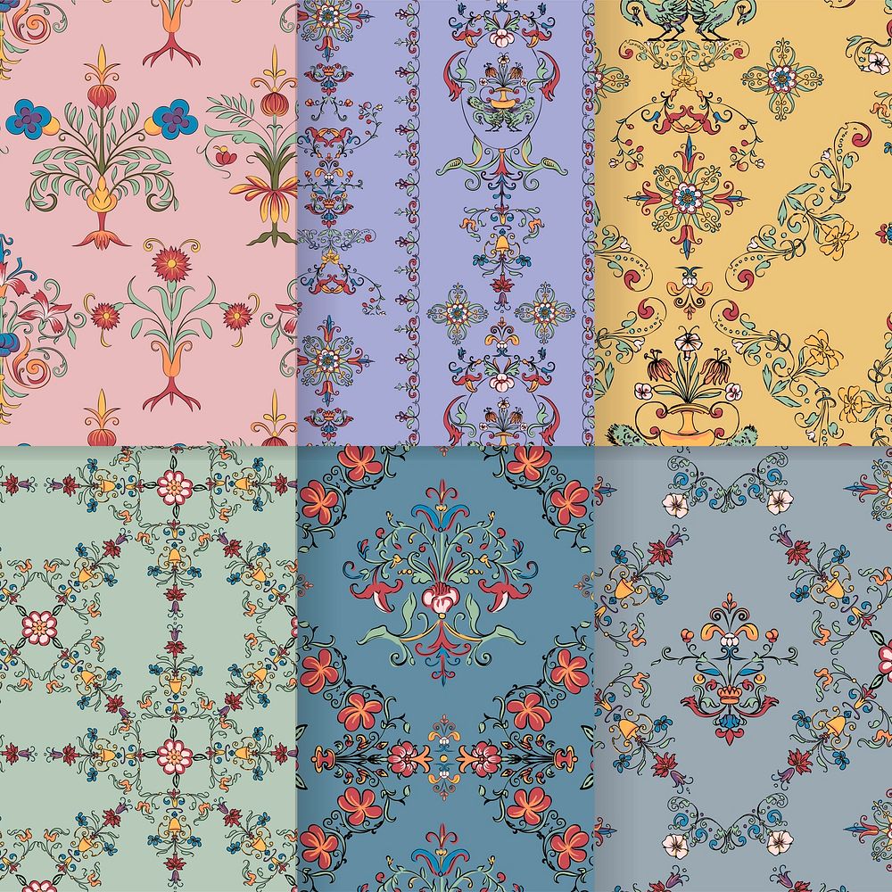 Vintage flourish patterns