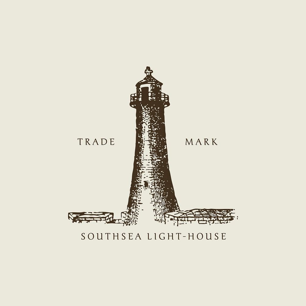 Vintage light house illustration