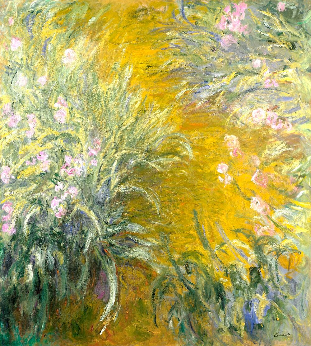 The Path through the Irises (1914&ndash;1917) by Claude Monet, high resolution famous painting. Original from The MET.…