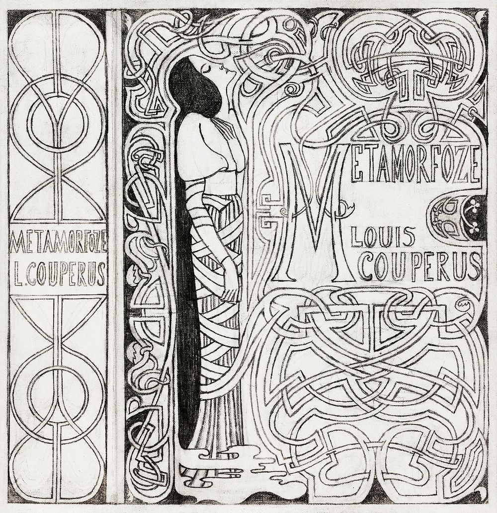 Band design for Louis Couperus, Metamorfoze (1897) by Jan Toorop. Original from The Rijksmuseum. Digitally enhanced by…