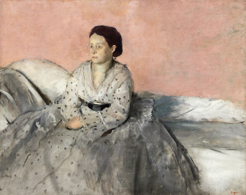 Madam Rene de Gas (ca. 1872&ndash;1873) painting in high resolution by Edgar Degas. Original from The National Gallery of…