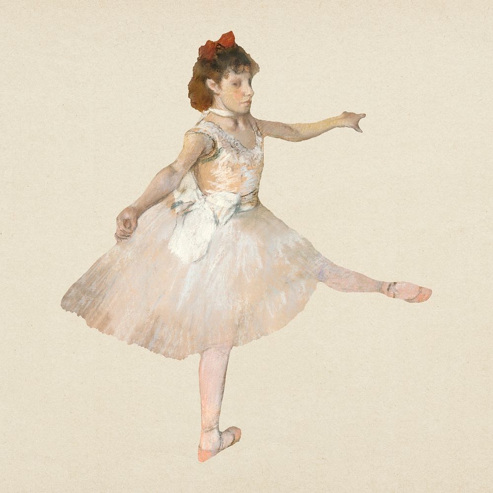 Psd ballerina, remixed from the artworks of the famous French artist Edgar Degas.