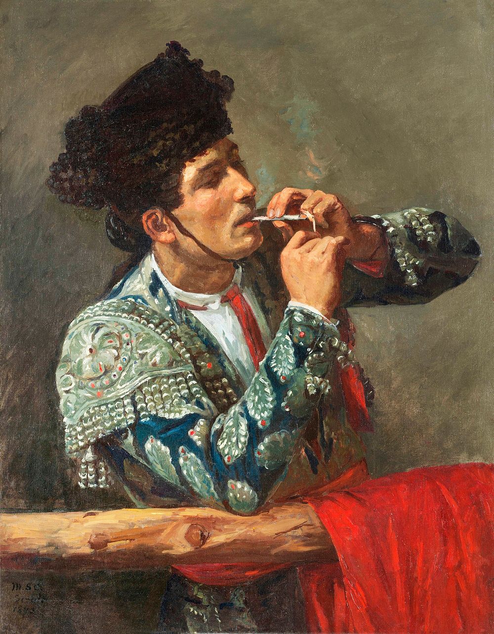 After the Bullfight (1873) by Mary Cassatt. Original man portrait painting from The Art Institute of Chicago. Digitally…