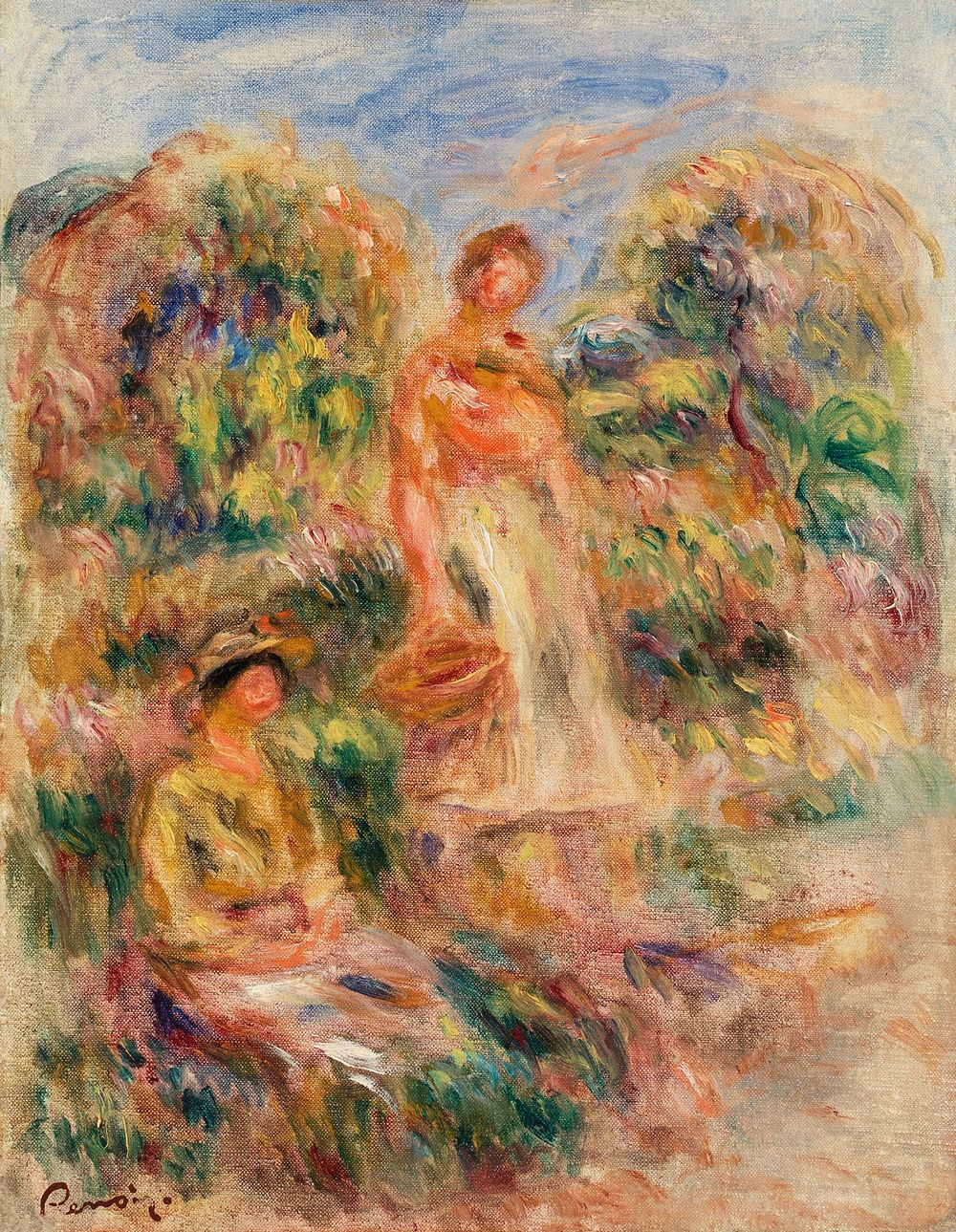 Standing Woman and Seated Woman in a Landscape (Une femme debout et une femme assise dans un paysage) (1919) by Pierre…