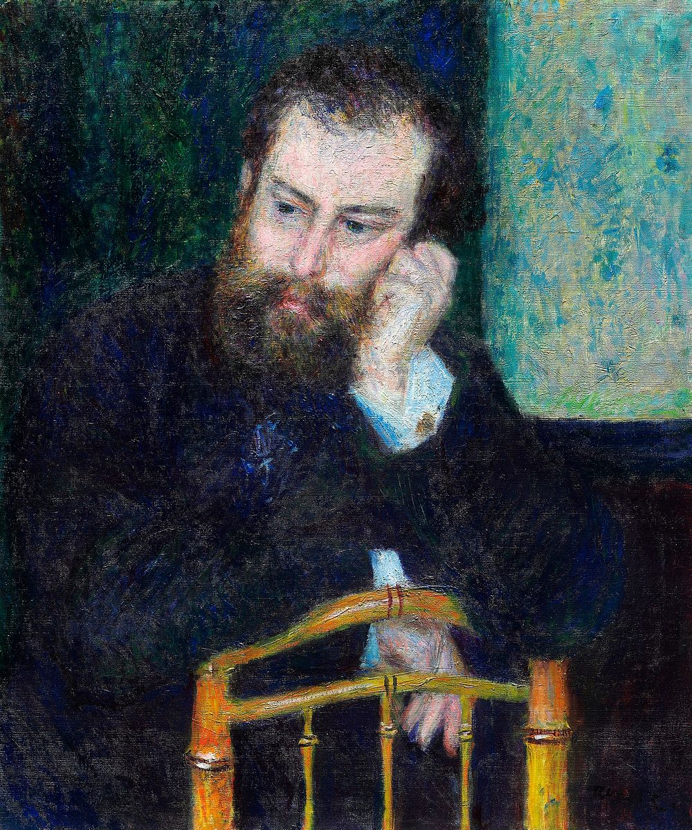 Alfred Sisley (1876) by Pierre-Auguste Renoir. Original from The Art Institute of Chicago. Digitally enhanced by rawpixel.