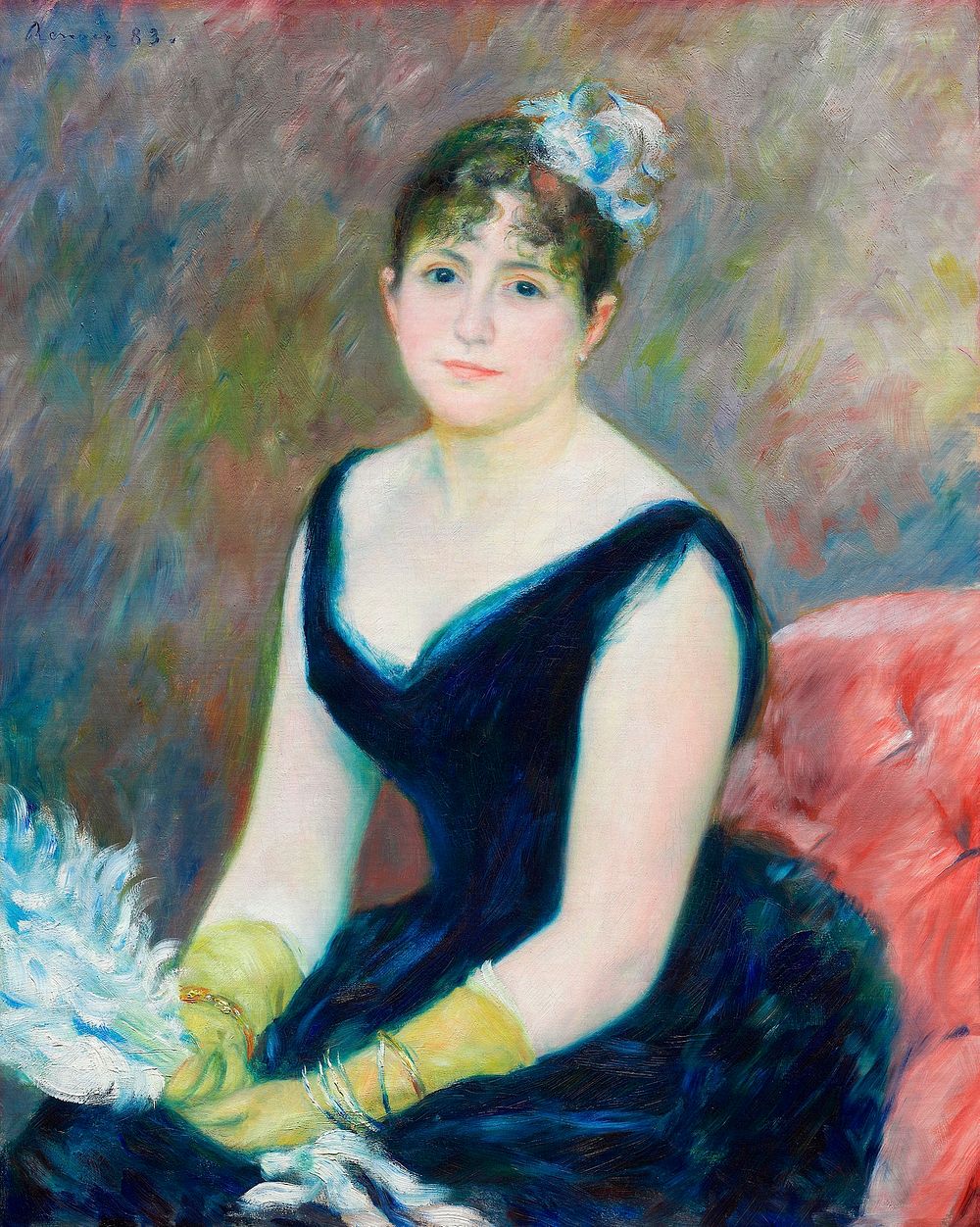 Madame L&eacute;on Clapisson (1883) by Pierre-Auguste Renoir. Original from The Art Institute of Chicago. Digitally enhanced…