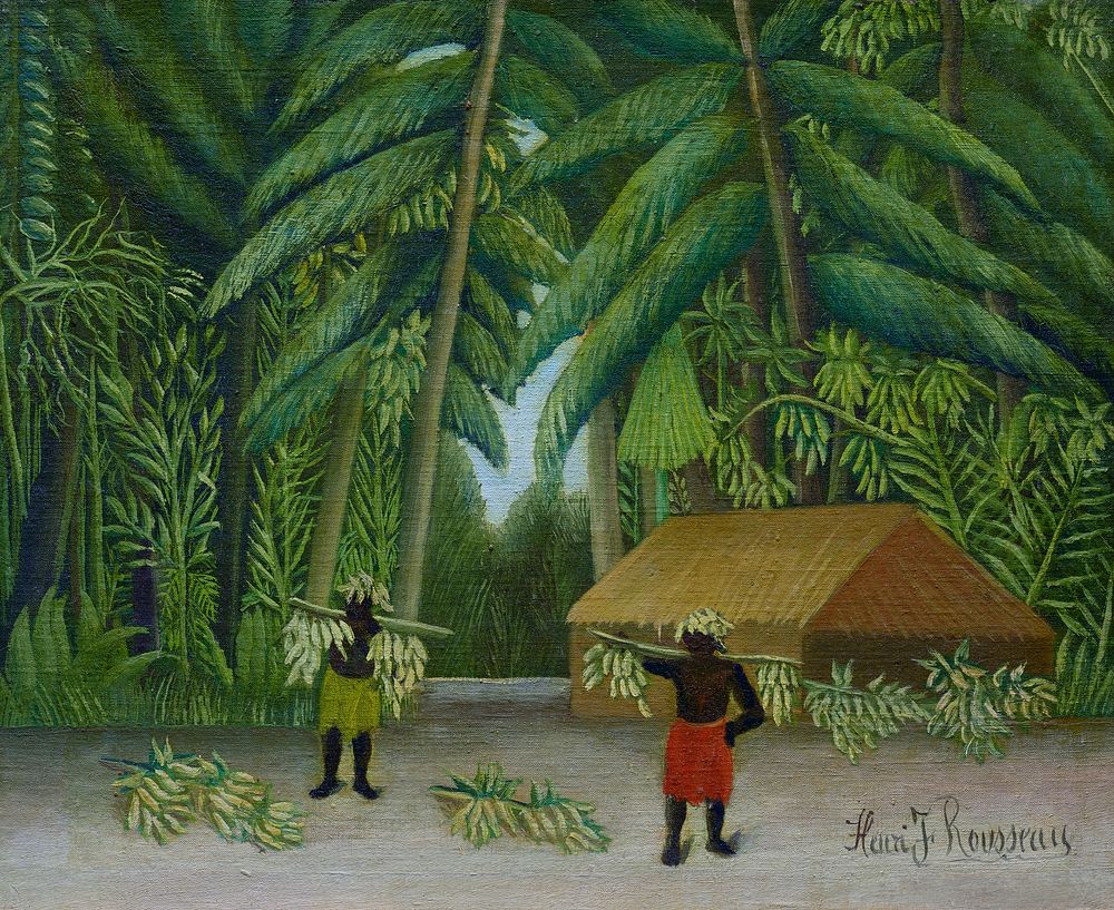 Banana Harvest (ca. 1907–1910) by Henri Rousseau. Original from Yale University Art Gallery. Digitally enhanced by rawpixel.