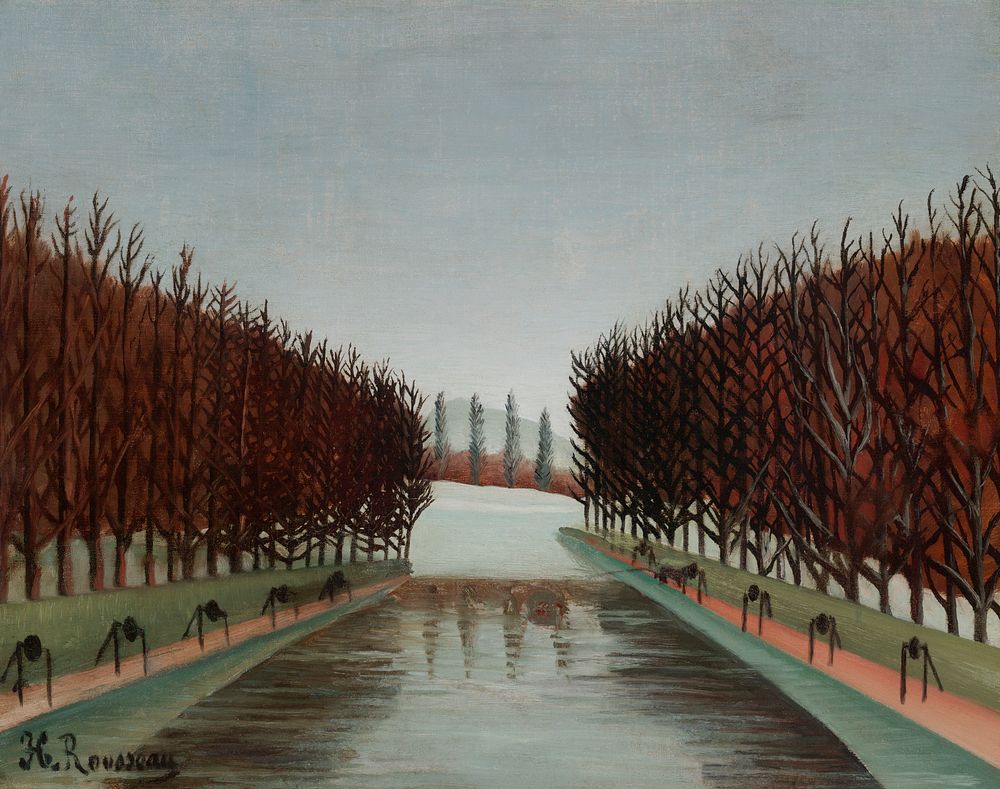 Le canal (ca. 1905) by Henri Rousseau. Original from Yale University Art Gallery. Digitally enhanced by rawpixel.