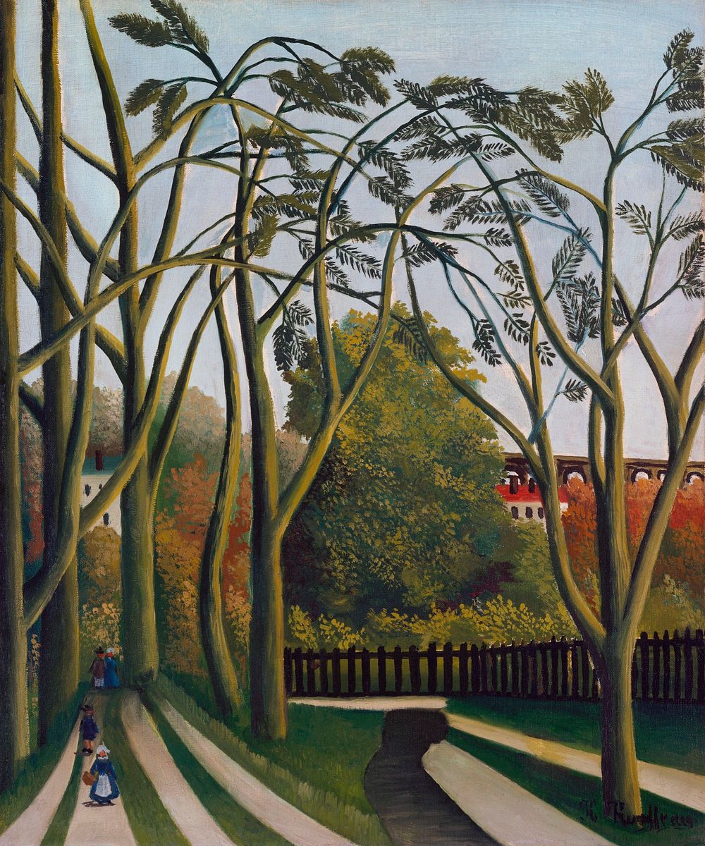 The Banks of the Bi&egrave;vre near Bic&ecirc;tre (ca. 1908&ndash;1909) by Henri Rousseau. Original from The MET Museum.…