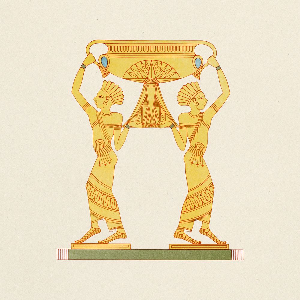 Ancient Anuket Egyptian goddess psd element illustration