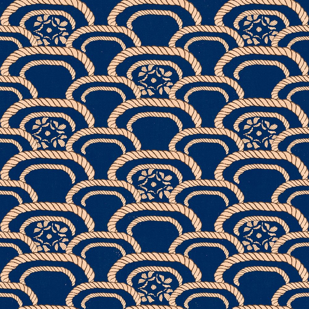 Traditional Japanese pattern, remix of artwork by Watanabe Seitei