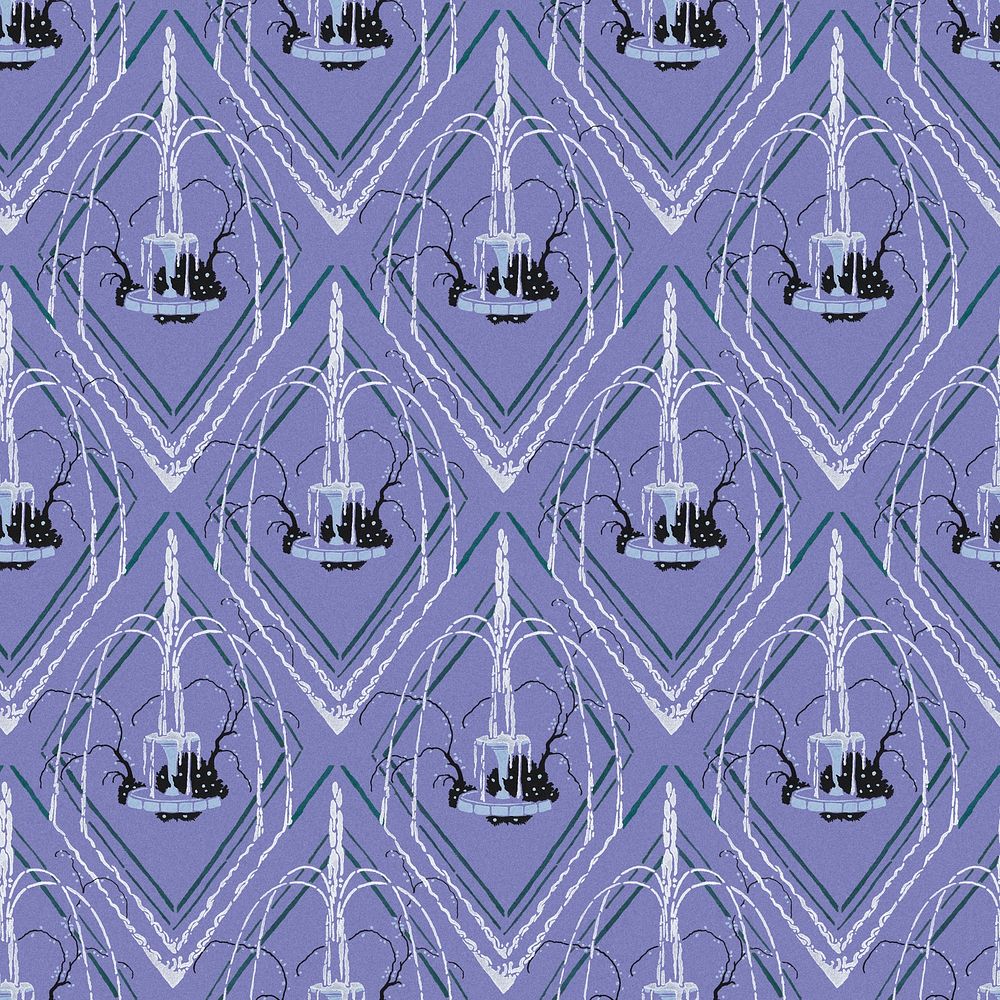 Aesthetic Art Deco pattern, seamless background in oriental style psd