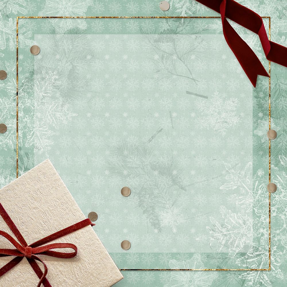 Christmas gift snowflake psd frame, remix of photography by Wilson Bentley