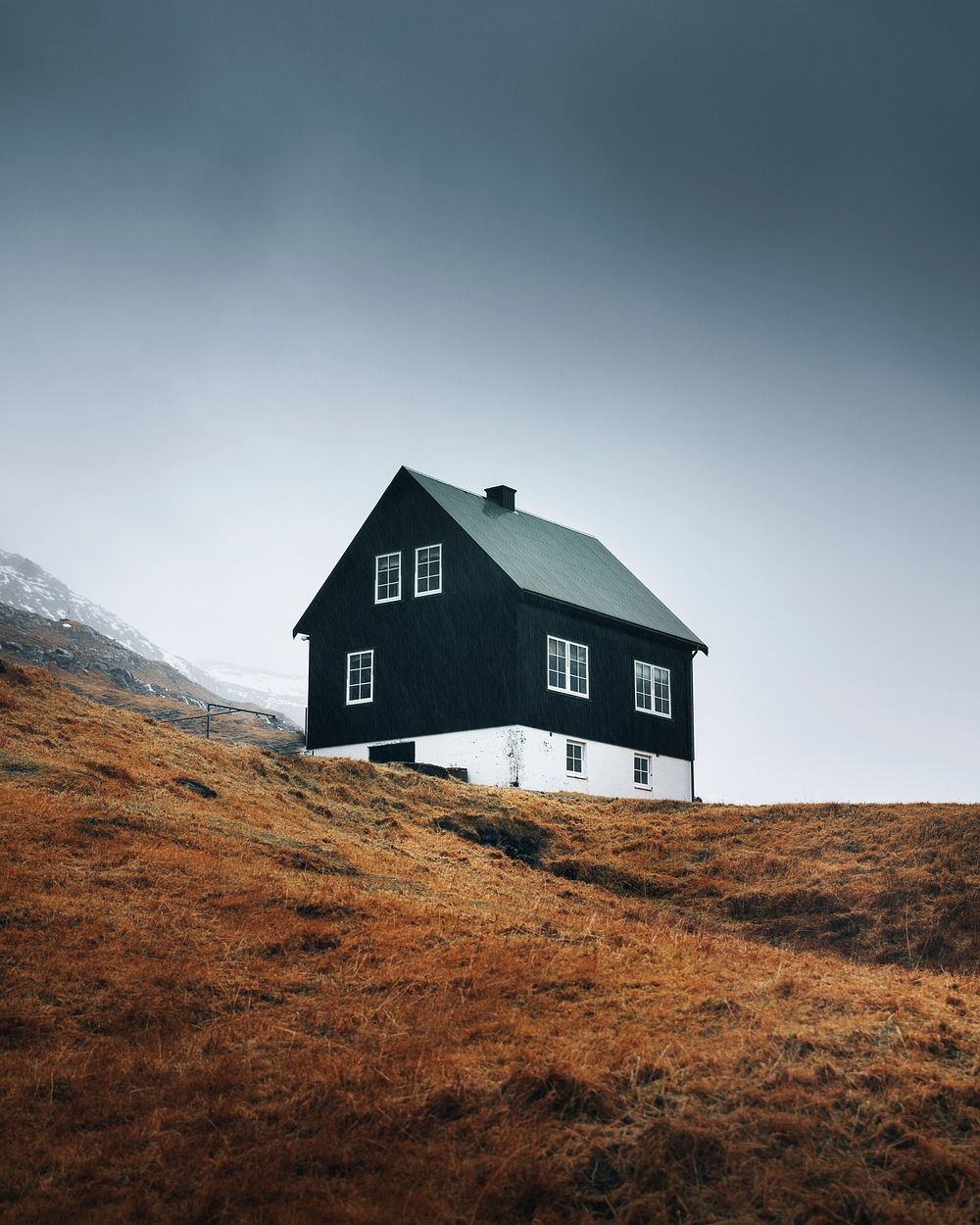 Lone cabin on Faroe islands, Denmark
