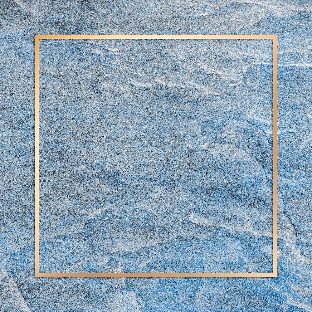 Border frame psd on a blue texture background 