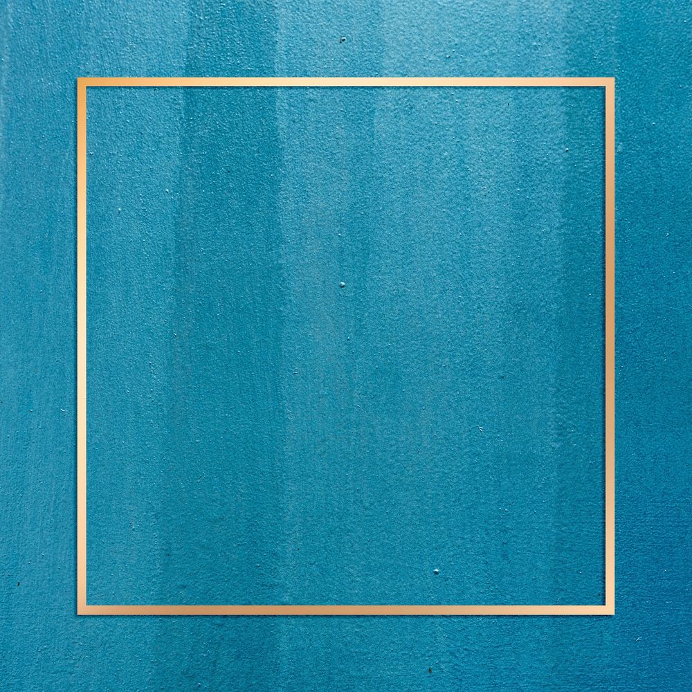 Border frame psd on blue texture background