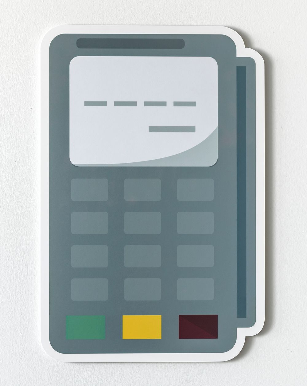 Credit card terminal cut out icon