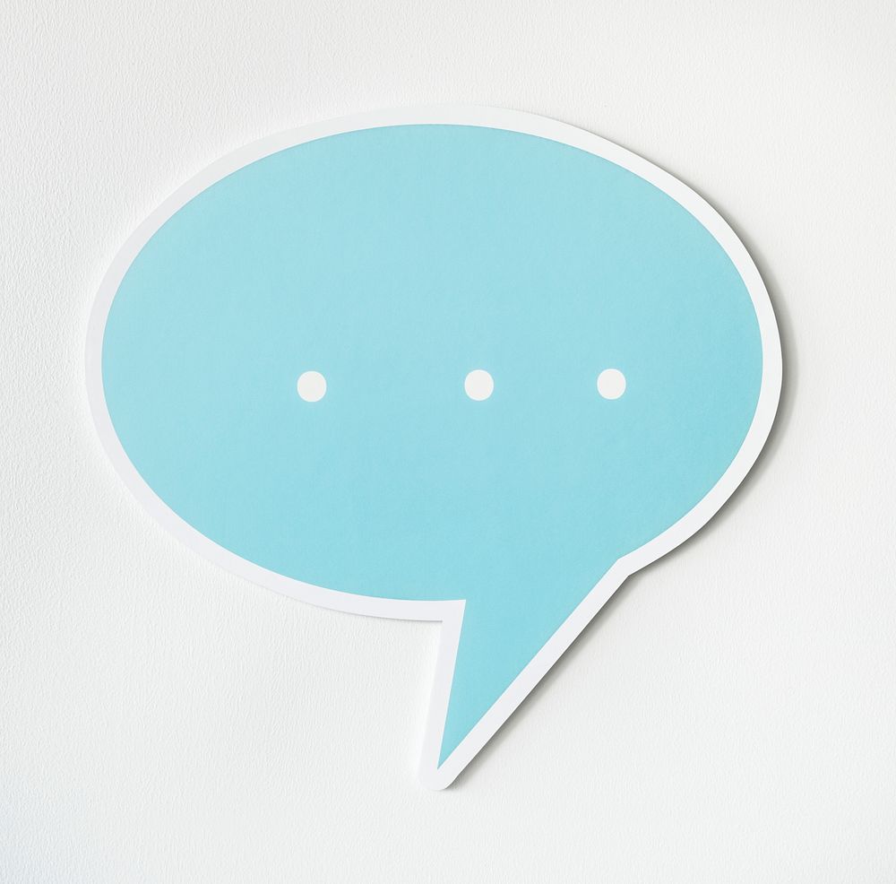 Conversation speech bubble cut out icon