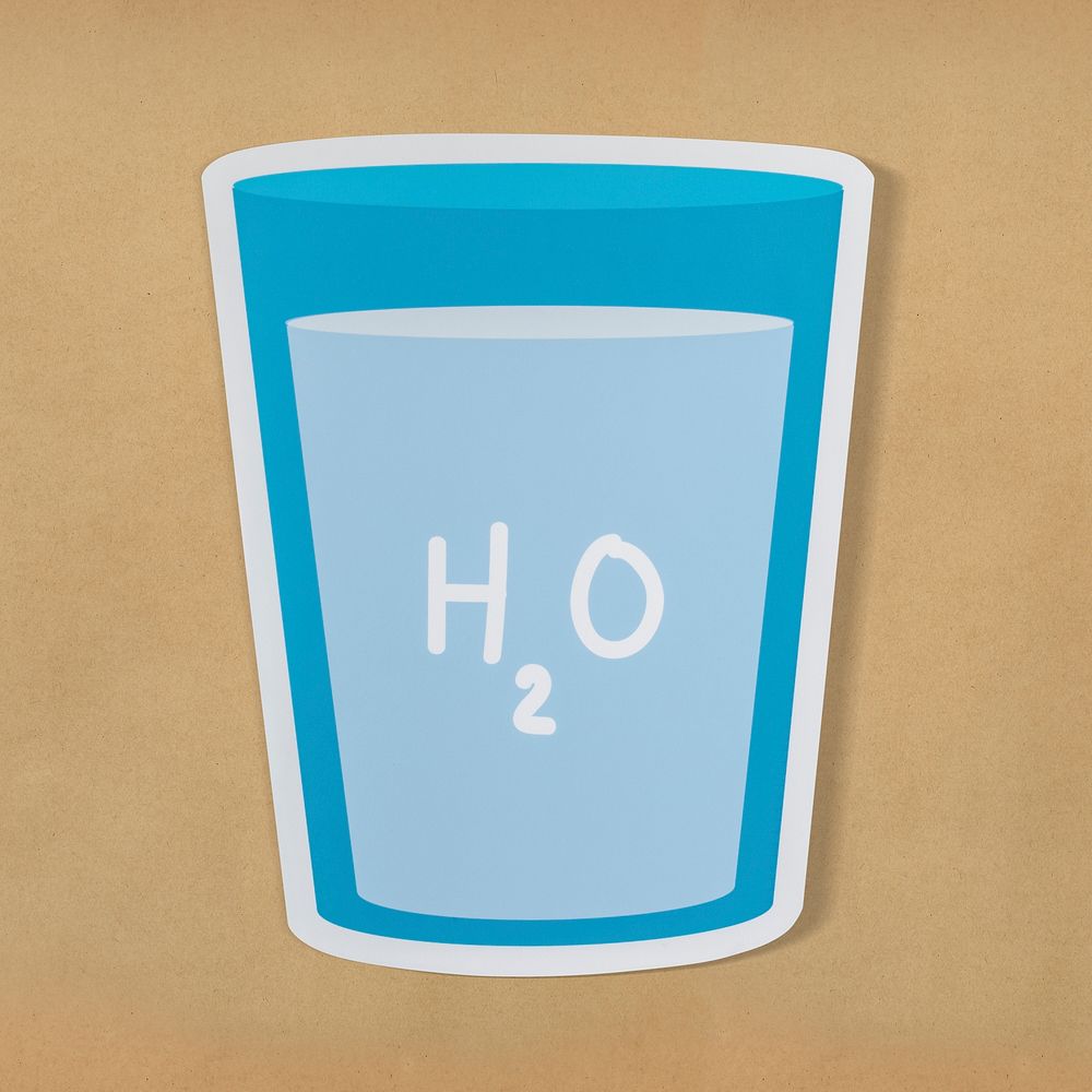 Glass of drinking water icon