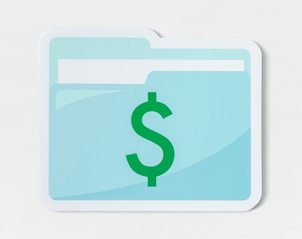 Business financial management document icon