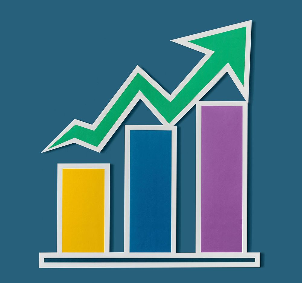 Business growth bar chart icon