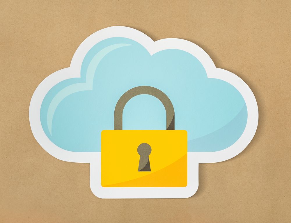 Cloud security icon technology symbol