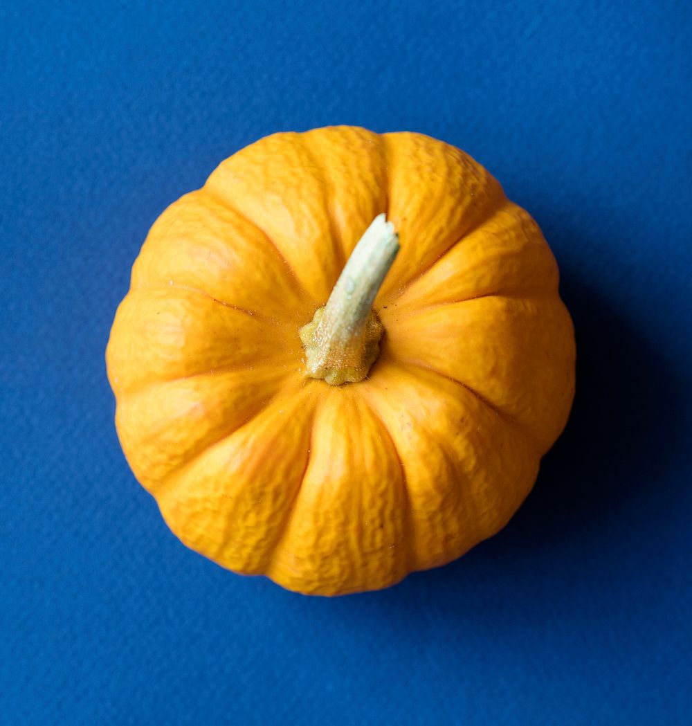 Aerial view of fresh pumpkin