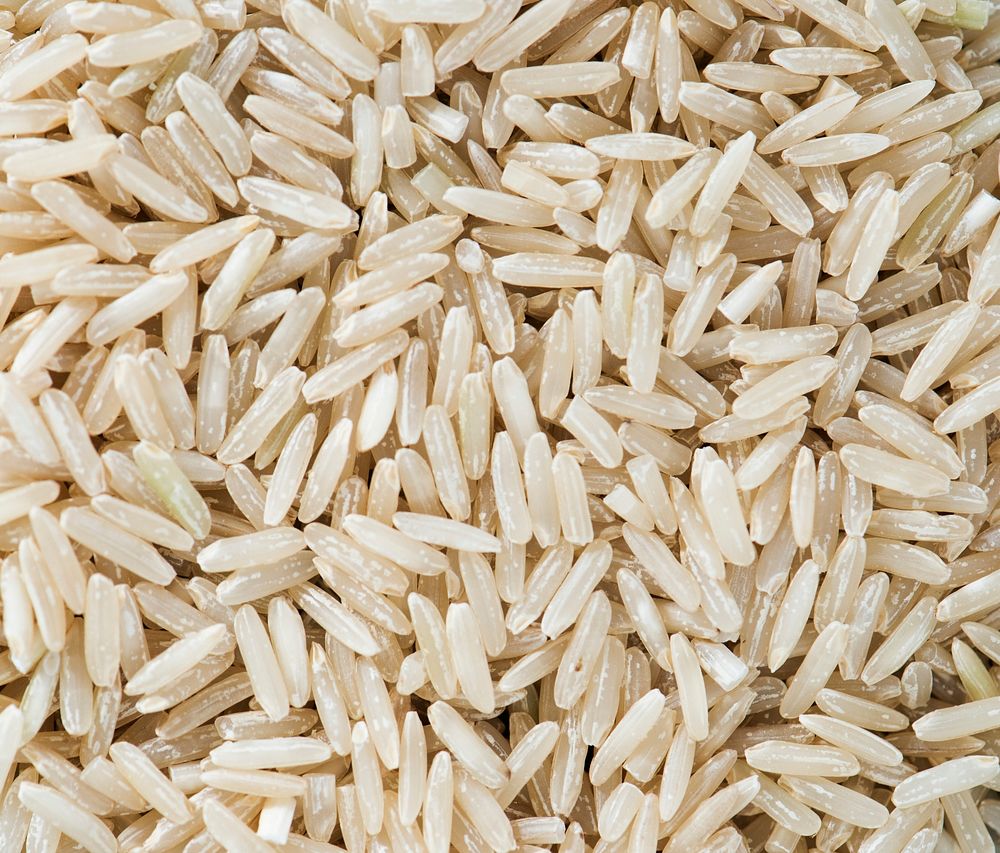 Closeup of brown rice texture