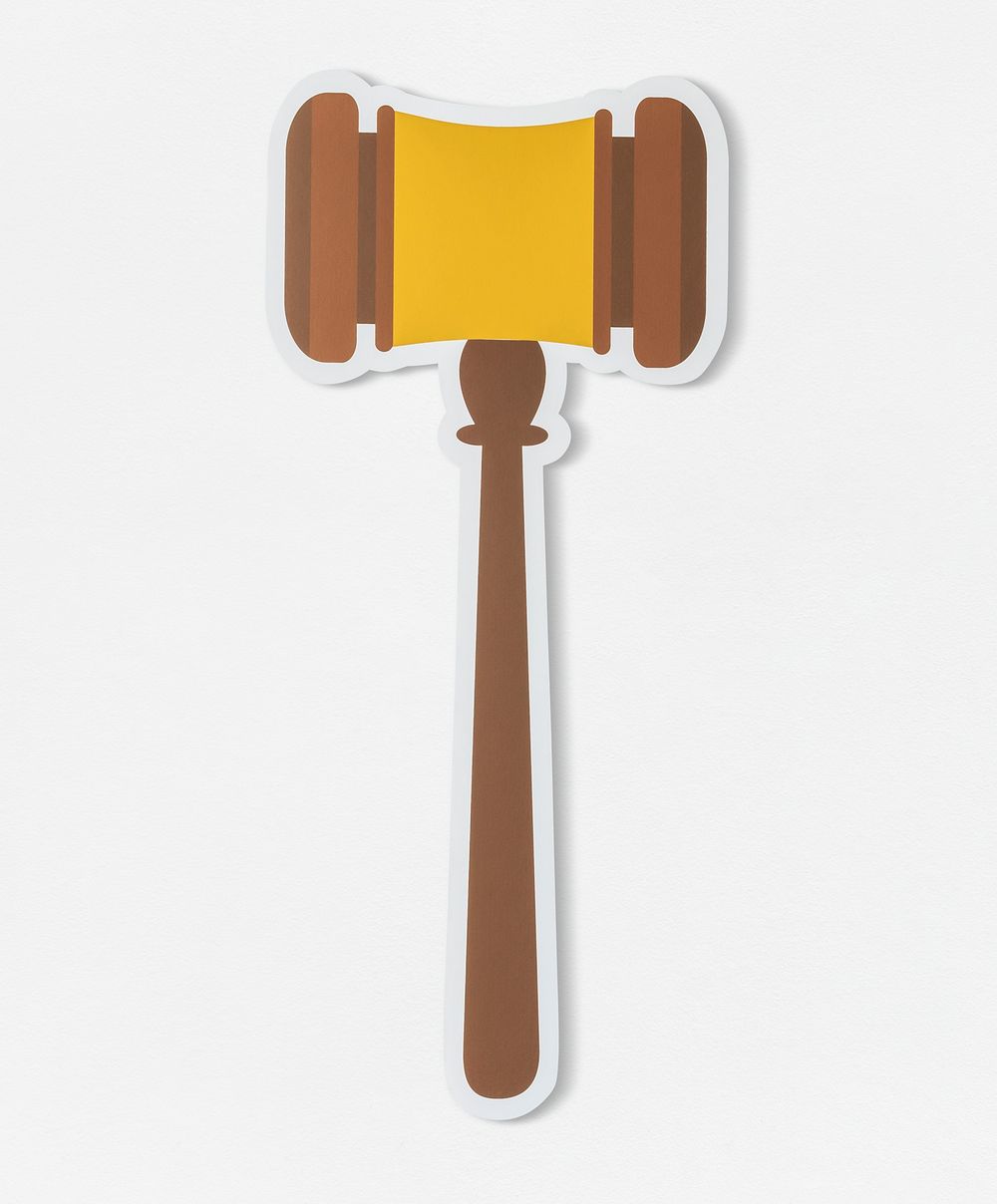 Gavel for court of law icon